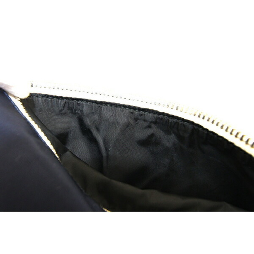 Prada Blue Knapsack Drawstring Backpack Nylon Lea… - image 8